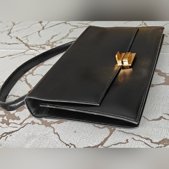 Vintage Authentic Hermès Calf leather Box Bag Top Handle - Picture 13 of 16